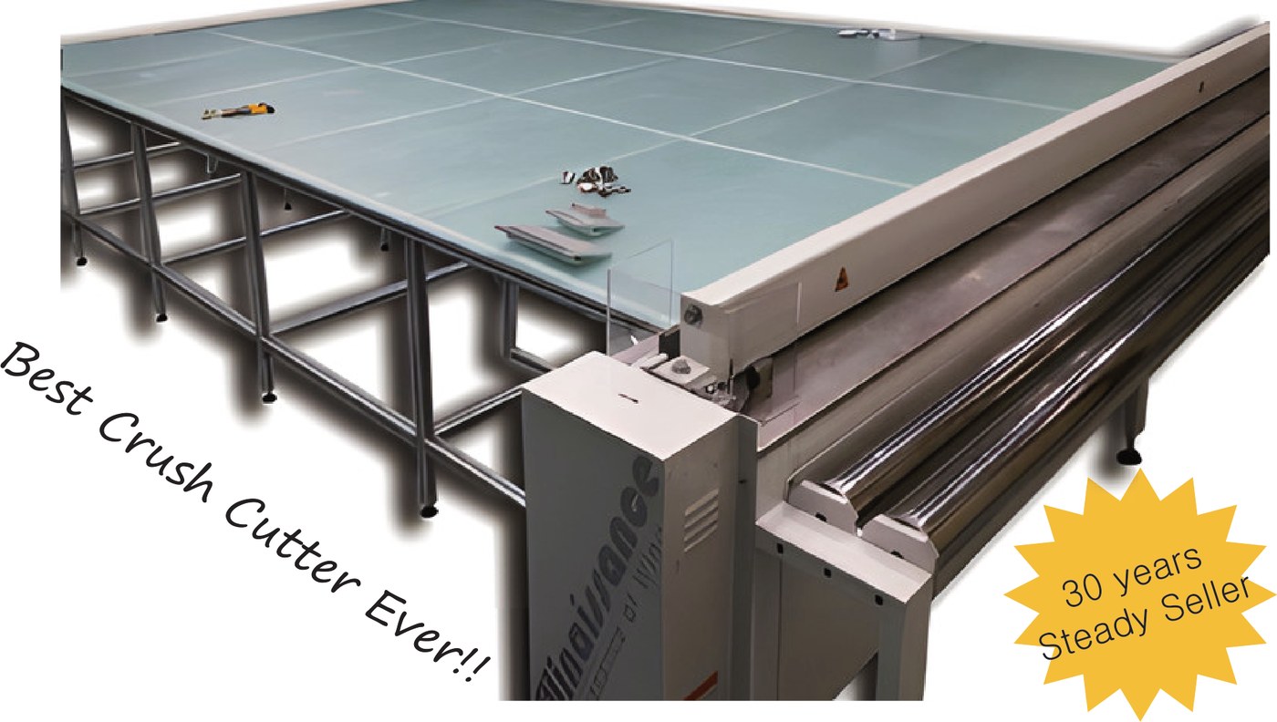 Pneumatic crush cutting and sealing table